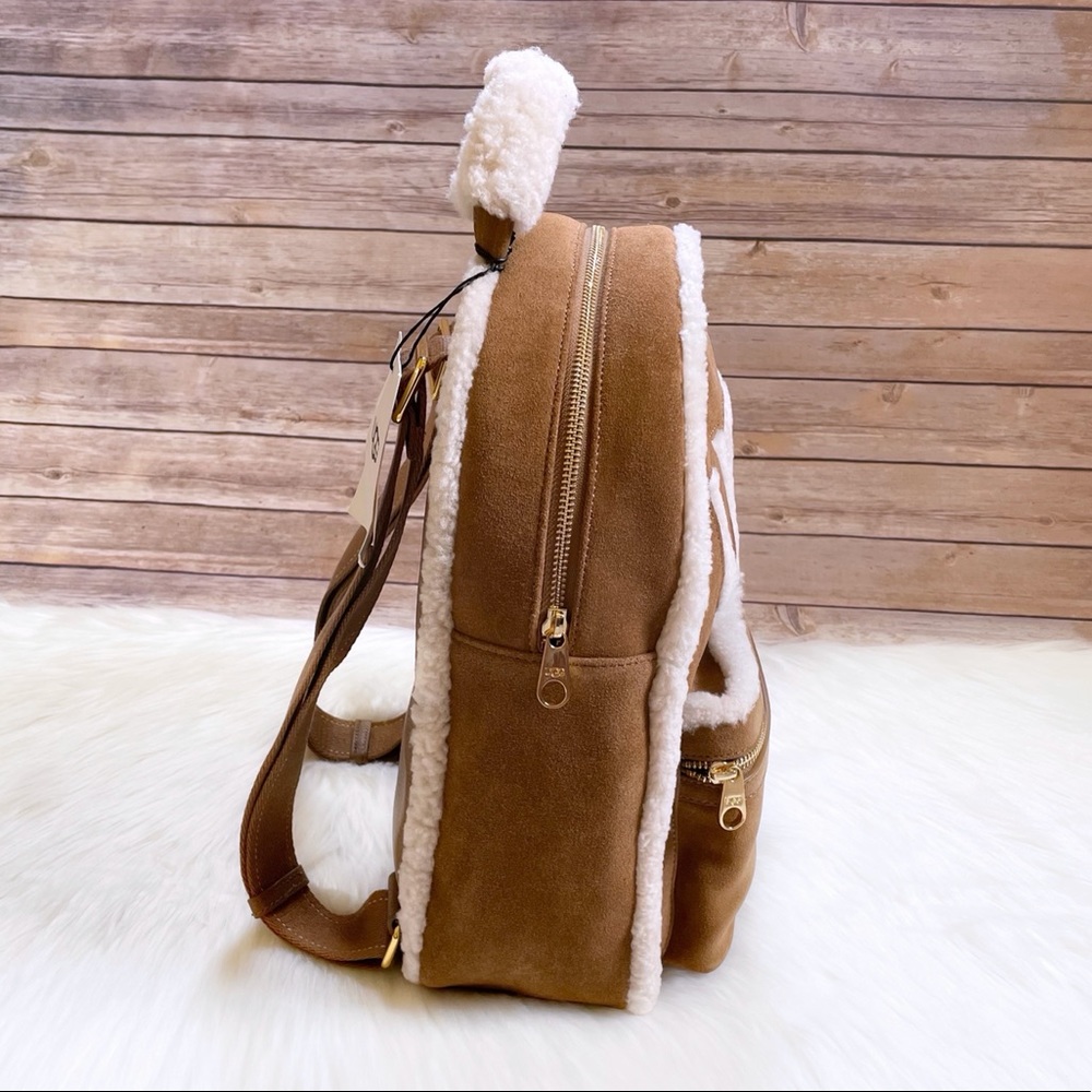UGG Dannie Sheepskin Backpack In Chestnut - Picture 3 of 10